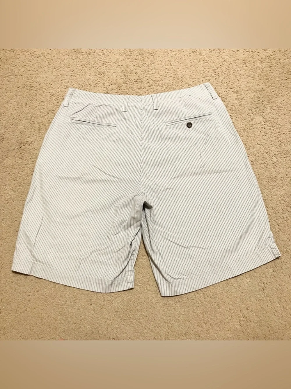 J.Crew‎ Men's Stripped Seersucker Chino Shorts 100% Cotton Blue & White Sz 34